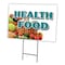 Signmission Health Food Yard Sign & Stake outdoor plastic coroplast window, C-1216 Health Food C-1216 Health Food - alternate 1